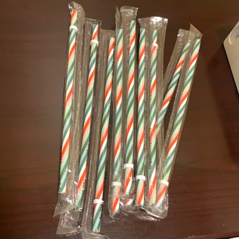 Starbucks Candy Cane Reusable Straw